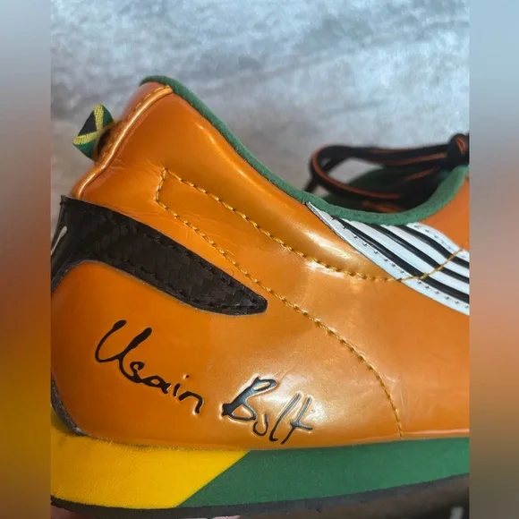 2010 PUMA Usain Bolt Orange, Yaams Running‎ Shoes Men's RARE US 10.5 - Picture 5 of 14